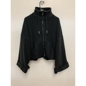 Free People Movement Climb High Fleece Jacket Wide Sleeves Black Small